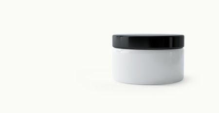 Cosmetics mockup template on white background. Plastic container for cosmetics products. Tube, cream pot, beauty products isolated on white background. 3D rendering.の写真素材