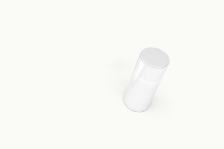 Cosmetics mockup template on white background. Plastic container for cosmetics products. Tube, cream pot, beauty products isolated on white background. 3D rendering.の写真素材