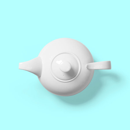 Top Up view white ceramics on toscha background.の写真素材