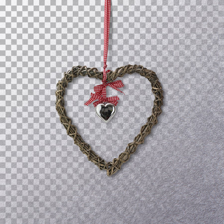 Isolated a simple heart wall decoration for homeの写真素材