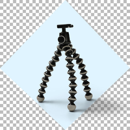 Camera Tripod Isolated On transparencyの写真素材