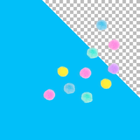 isolated scattered colorful confetti paper