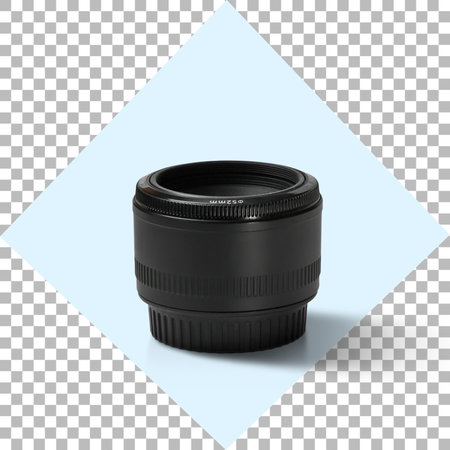 Camera photo lens over transparent backgroundの写真素材