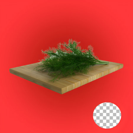 Rosemary over wooden table.の写真素材