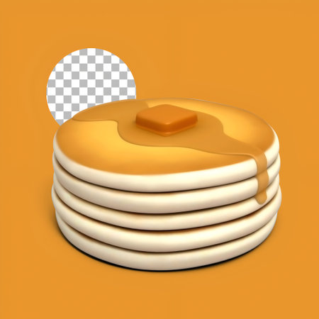 Tasty pancake item for your asset design project.の写真素材