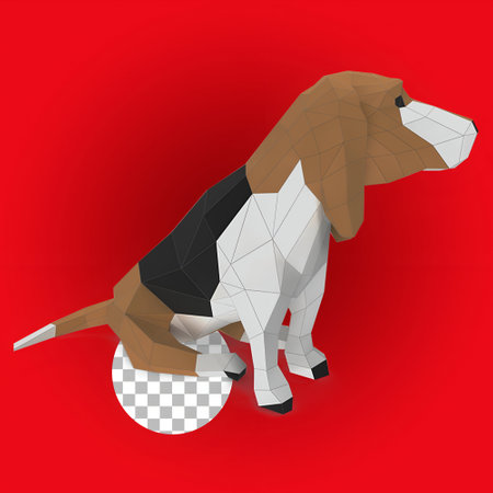 Cute home paper craft for animal concept design element.の写真素材