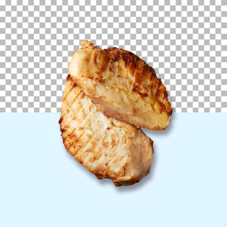 Grilled t-bone beef steak isolated on transparent background.の写真素材