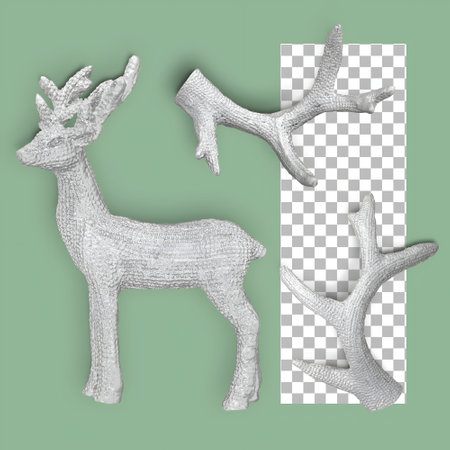 Set of deer figure for christmas decorationの写真素材