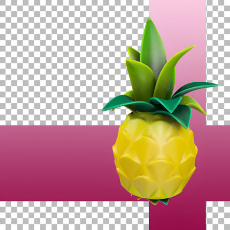 Yellow Pineapples for design element.の写真素材