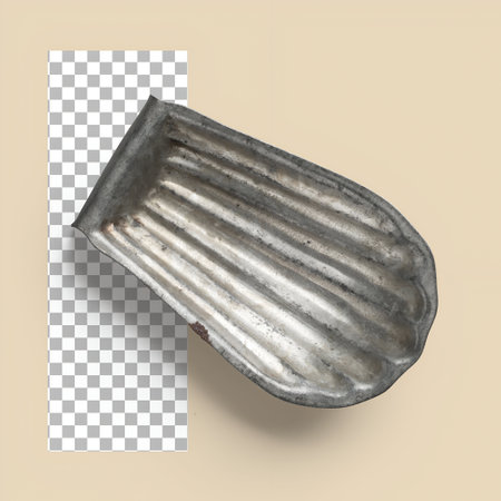 Stainless steel bowl isolatedの写真素材