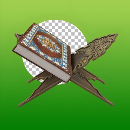 Holy Al quran for your design project asset isolated on transparent background.の写真素材