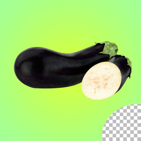 Close view of eggplants for your element collection.の写真素材