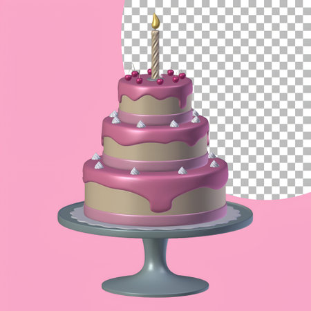 Birthday cake decorated color for your element design.