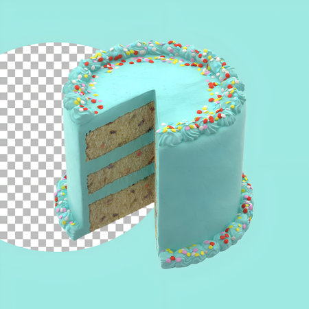Birthday cake decorated color for your element design.