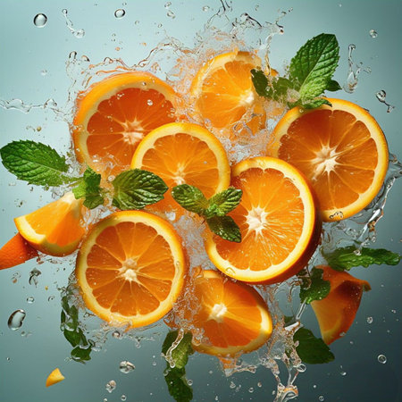 Splashes of fresh orange, fresh lemon and dynamic jets of water capture the essence of energy,...