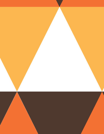 geometric abstract pattern with warm colors featuring triangles and a central triangle design