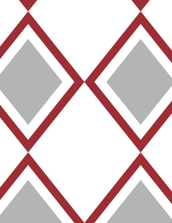 geometric diamond pattern with gray and red accents for home decor walls