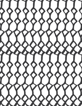 intricate black and white geometric honeycomb pattern with abstract shapes
