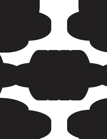 abstract black and white symmetrical shapes creating optical illusion art