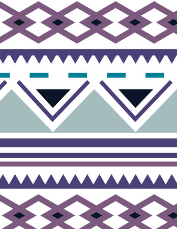 intricate geometric pattern with triangles diamonds and zigzag motifs in pastel shades
