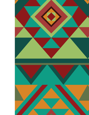 geometric pattern with vibrant colors and symmetrical shapes design