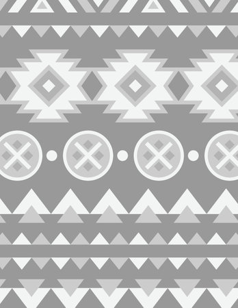 intricate geometric pattern in shades of gray with symmetrical diamond and zigzag designs