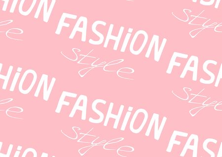 Vector vintage seamless fashion backrgound in white and pinc colours.のイラスト素材