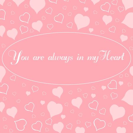 Valentines Day vector abstract background.  Vector silhouettes. Love background. Romance and feminine background. Texture. Wallpaper. Greetings card.のイラスト素材