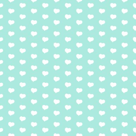 Seamless vector pattern with white hearts on blue backgroundのイラスト素材
