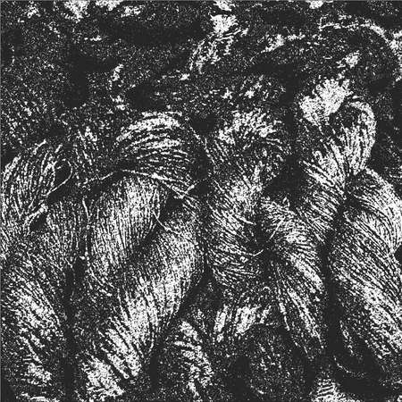 Distressed Wooven texture in grunge style. Vector background. Vintage illustration. Distress texture.のイラスト素材