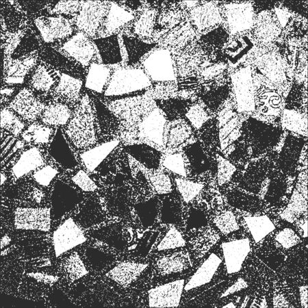 Distress Overlay Texture in grunge style. Old cracked clay ceramic tile with. Vintage antique mosaic.のイラスト素材