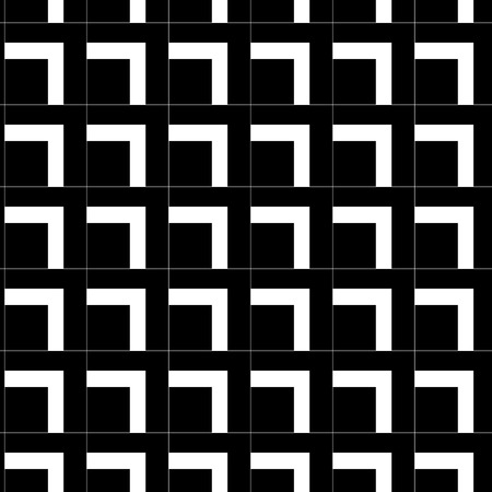 Black rectangle on white background. Seamless pattern. Abstract background.のイラスト素材
