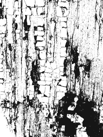 Distressed overlay wooden bark texture, grunge vector background.のイラスト素材