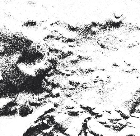 Distressed overlay texture of rusty peeled metal, cracked concrete, stone and asphalt. grunge background. abstract halftone vector illustrationのイラスト素材