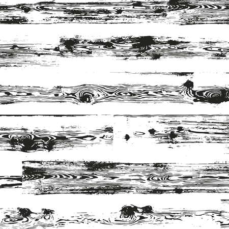 Distressed overlay wooden planks texture, grunge vector background.のイラスト素材