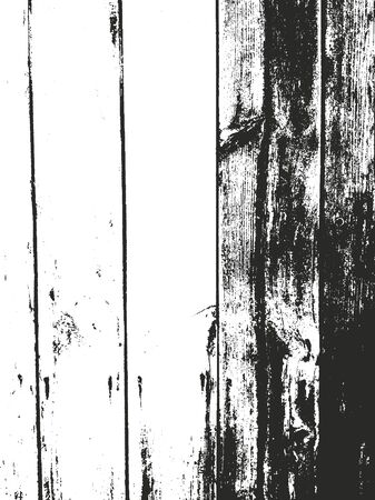 Distressed overlay wooden fence texture, grunge vector background.のイラスト素材