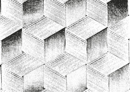 Distressed overlay wooden texture, grunge vector background.のイラスト素材