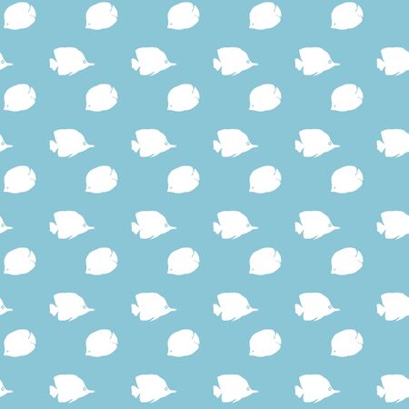 Seamless vector pattern with sea fish. vector illustration.のイラスト素材