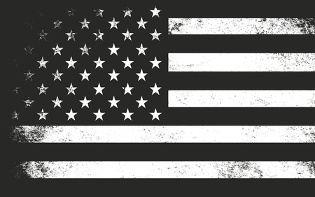 USA flag in grunge style. Vector illustrationのイラスト素材
