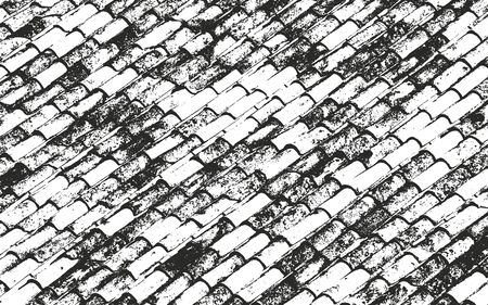 Distressed overlay texture of old brickwork, grunge background. abstract halftone vector illustration.のイラスト素材