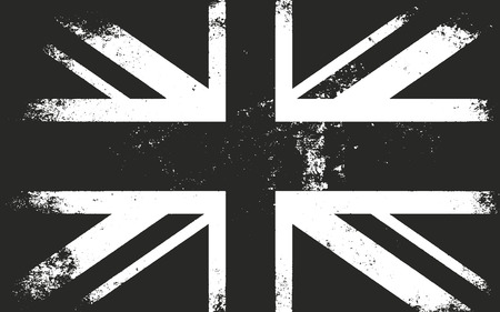 Grunge Great Britain flag. distressed overlay textureのイラスト素材