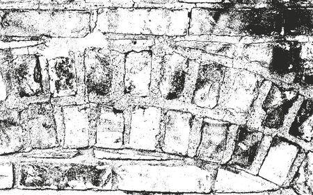Distressed overlay texture of old brickwork, grunge background. abstract halftone vector illustration.のイラスト素材