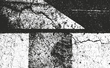 Distressed overlay texture of cracked concrete. grunge background. abstract halftone vector illustrationのイラスト素材