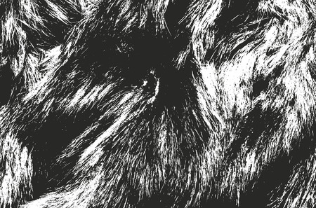 Distressed overlay texture of natural fur, grunge vector background. abstract halftone vector illustrationのイラスト素材