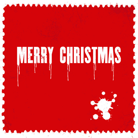 Merry Christmas grunge background with typography. Distressed holiday texture. Vintage giftcard.のイラスト素材