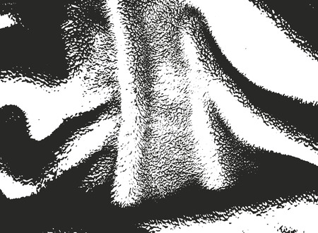 Distressed overlay texture of natural fur, grunge vector background. abstract halftone vector illustrationのイラスト素材