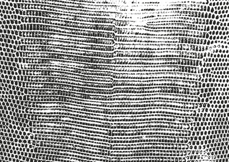 Distressed overlay texture of crocodile or snake skin leather, grunge vector background.