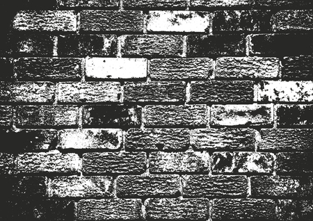 Distressed overlay texture of old brickwork, grunge background. abstract halftone vector illustration.のイラスト素材