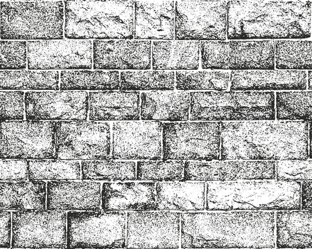 Distressed overlay texture of old brickworkのイラスト素材