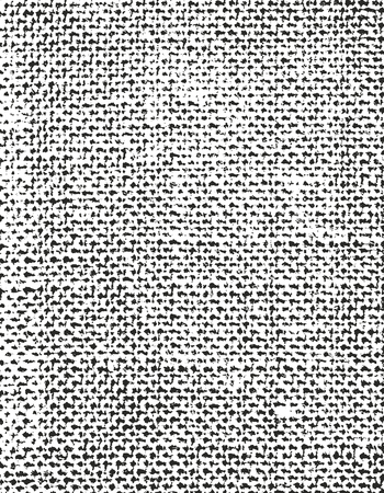 Distressed overlay texture of weaving fabric. Grunge background. Abstract halftone vector illustrationのイラスト素材